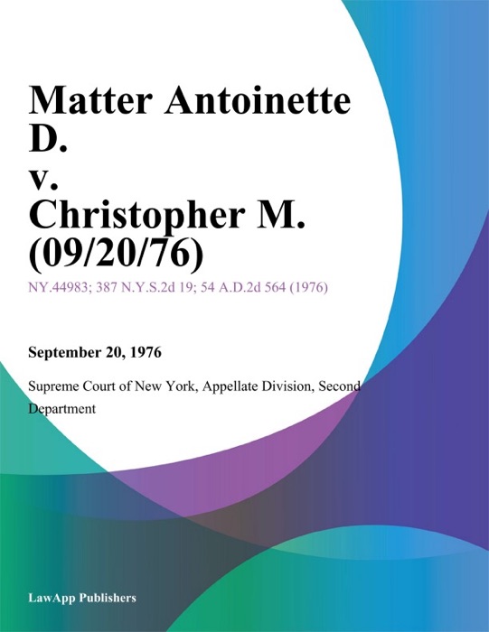 Matter Antoinette D. v. Christopher M.
