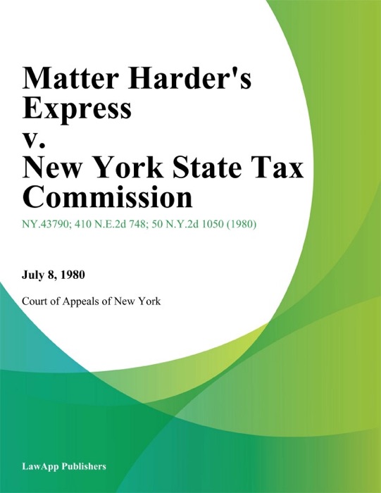 Matter Harders Express v. New York State Tax Commission