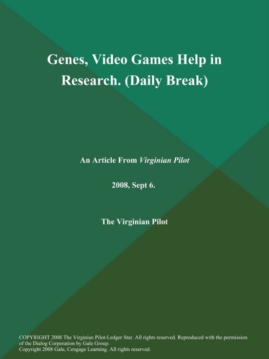 Genes, Video Games Help in Research (Daily Break)
