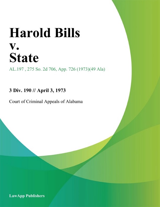 Harold Bills v. State