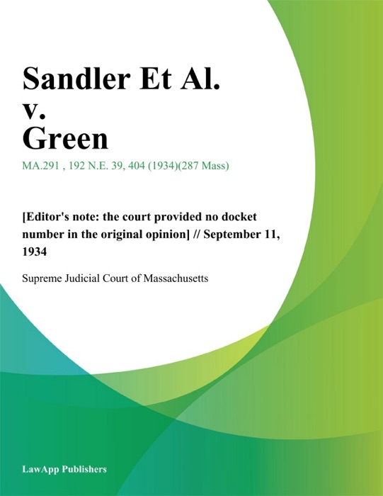 Sandler Et Al. v. Green