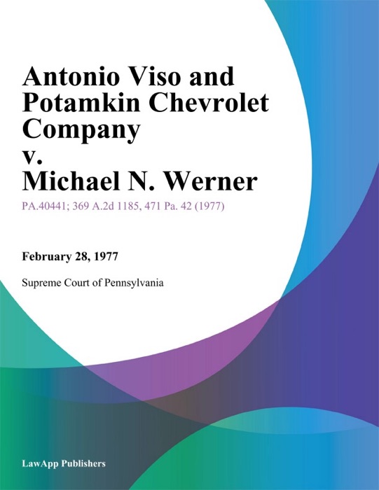 Antonio Viso and Potamkin Chevrolet Company v. Michael N. Werner