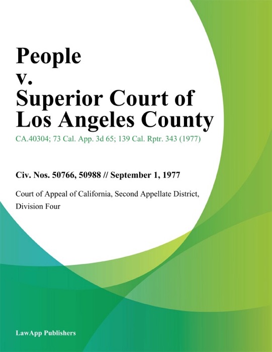 People v. Superior Court of Los Angeles County