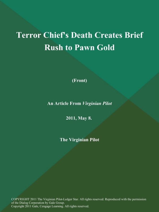 Terror Chief's Death Creates Brief Rush to Pawn Gold (Front)