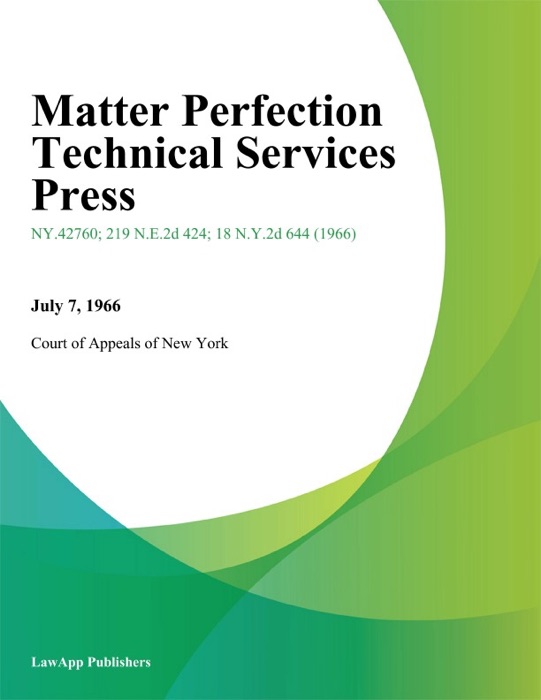 Matter Perfection Technical Services Press