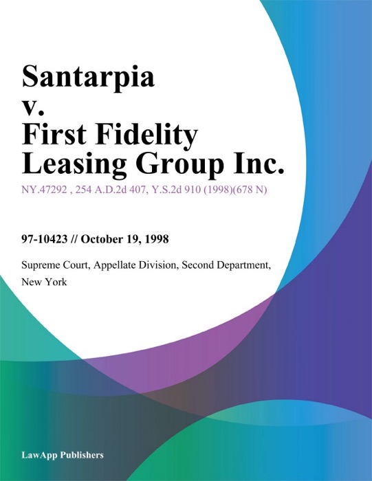 Santarpia v. First Fidelity Leasing Group Inc.