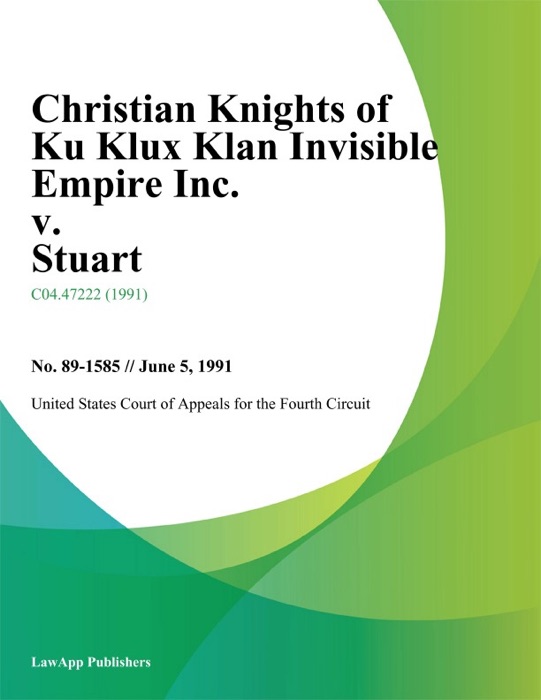 Christian Knights of Ku Klux Klan Invisible Empire Inc. v. Stuart