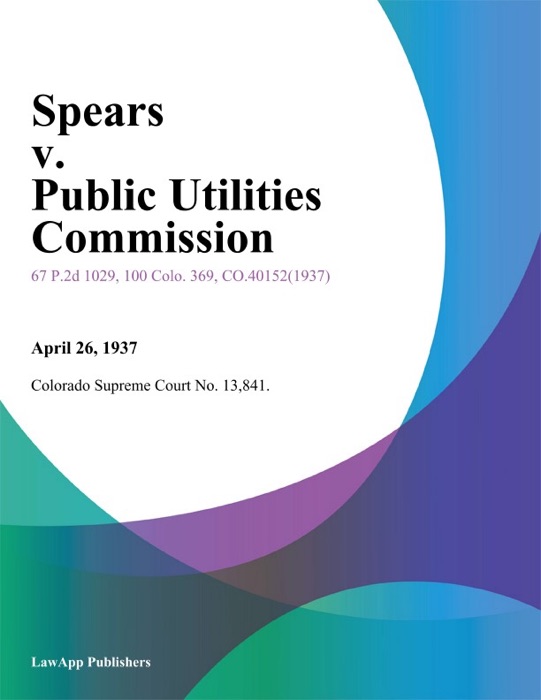 Spears v. Public Utilities Commission