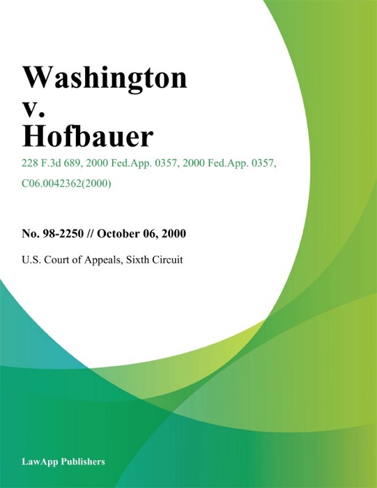 Washington V. Hofbauer