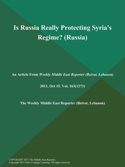 Is Russia Really Protecting Syria's Regime? (Russia)