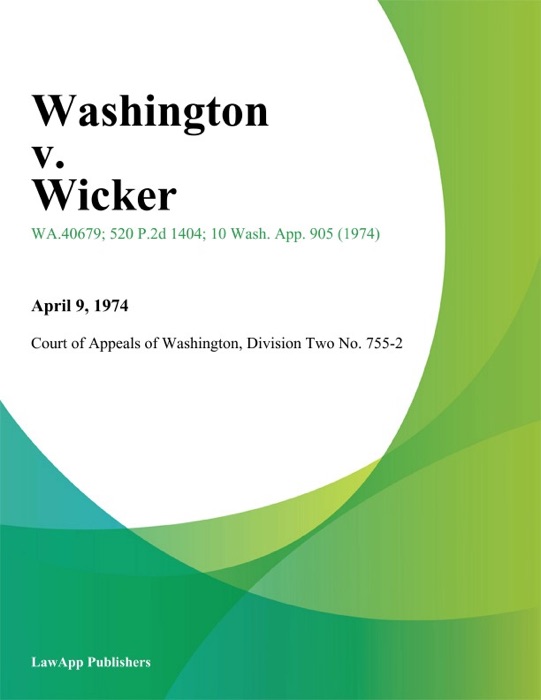 Washington V. Wicker