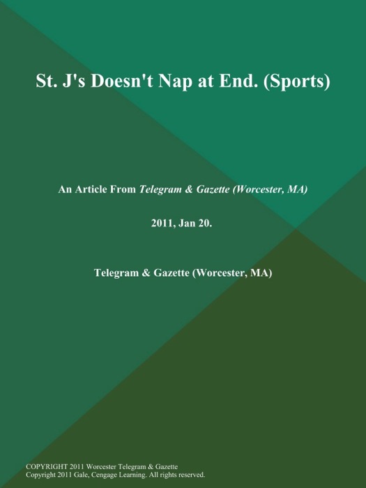 St. J's Doesn't Nap at End (Sports)