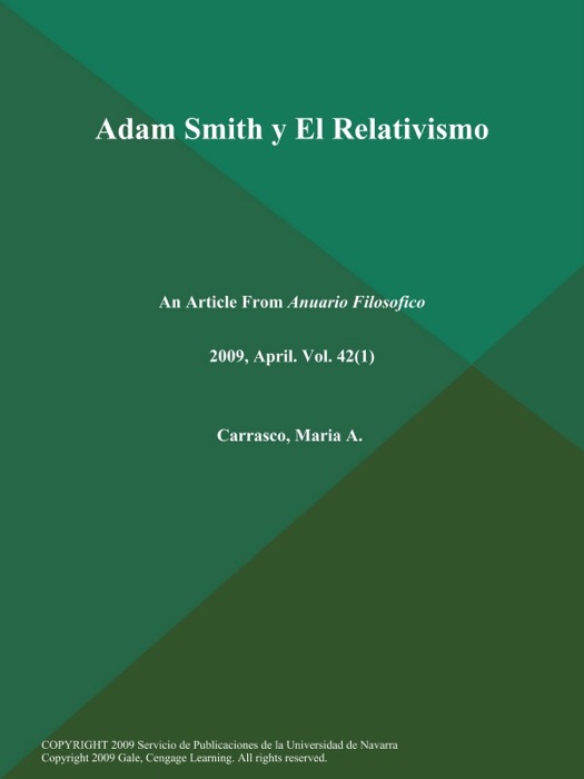 Adam Smith y El Relativismo