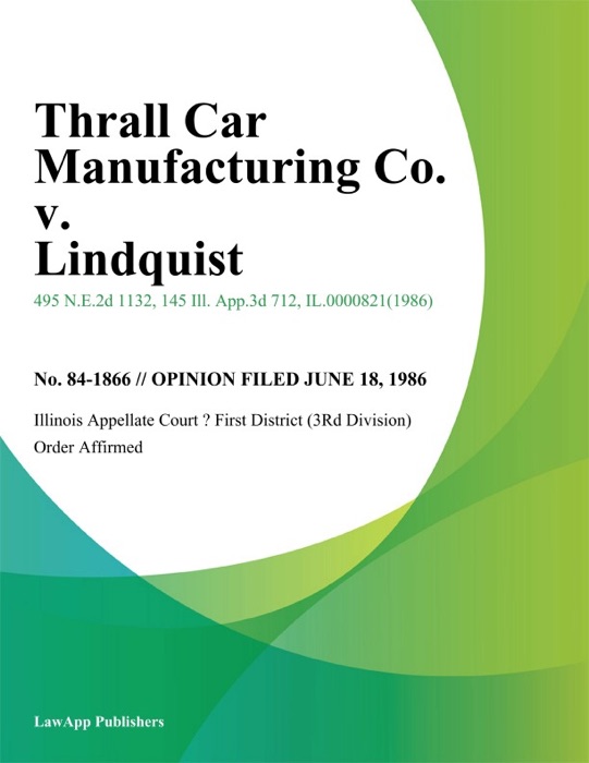 Thrall Car Manufacturing Co. v. Lindquist