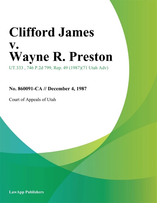 Clifford James v. Wayne R. Preston