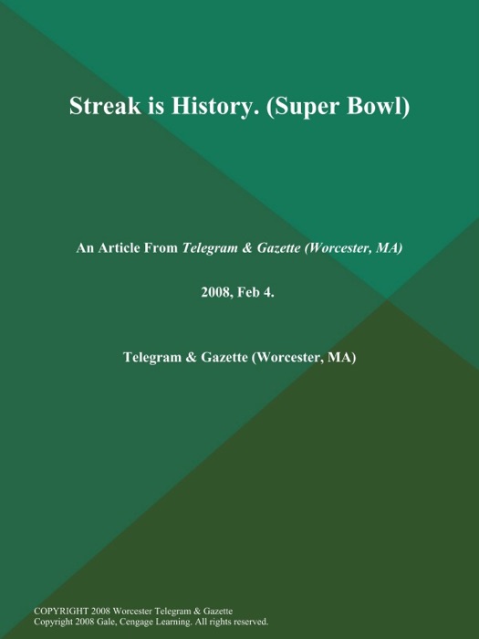 Streak is History (Super Bowl)