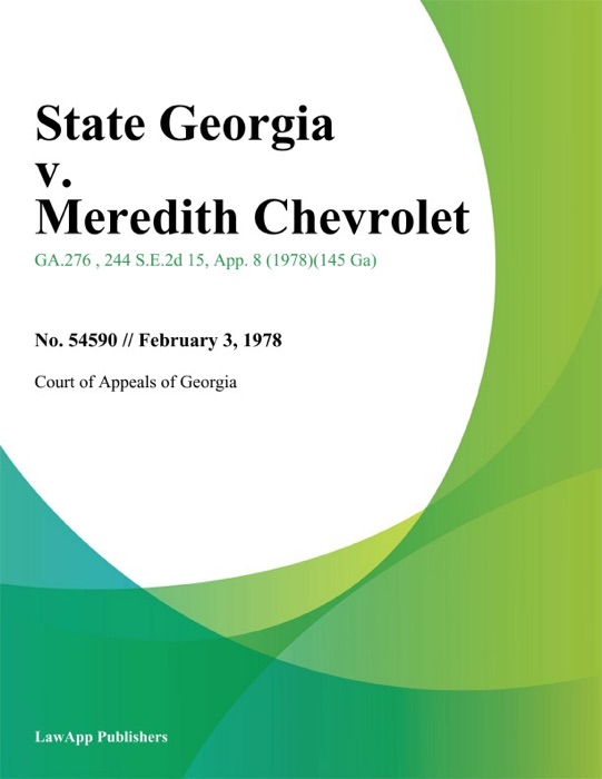 State Georgia v. Meredith Chevrolet