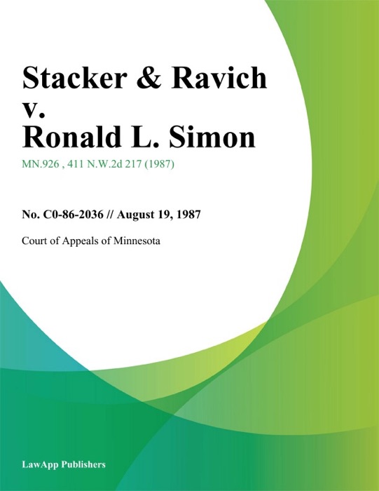 Stacker & Ravich v. Ronald L. Simon