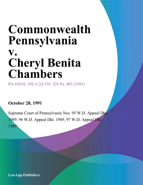 Commonwealth Pennsylvania v. Cheryl Benita Chambers