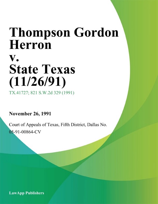 Thompson Gordon Herron v. State Texas