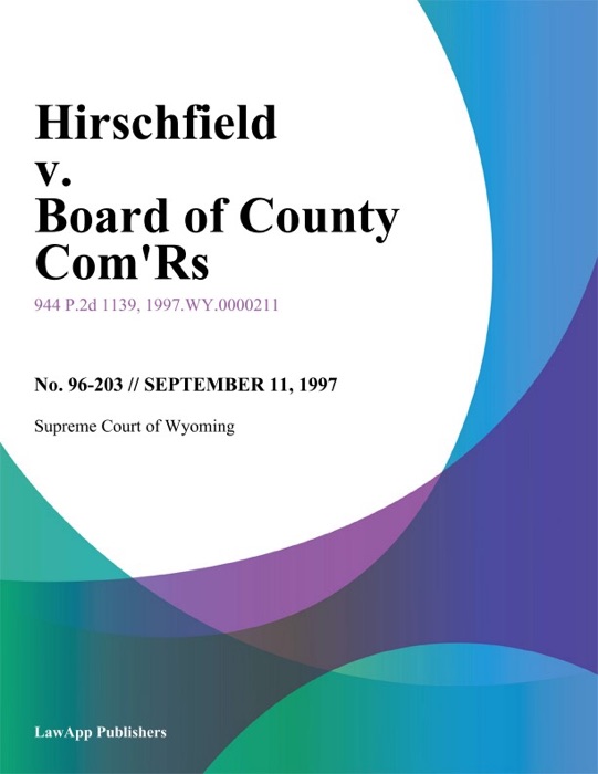 Hirschfield V. Board Of County Com'rs