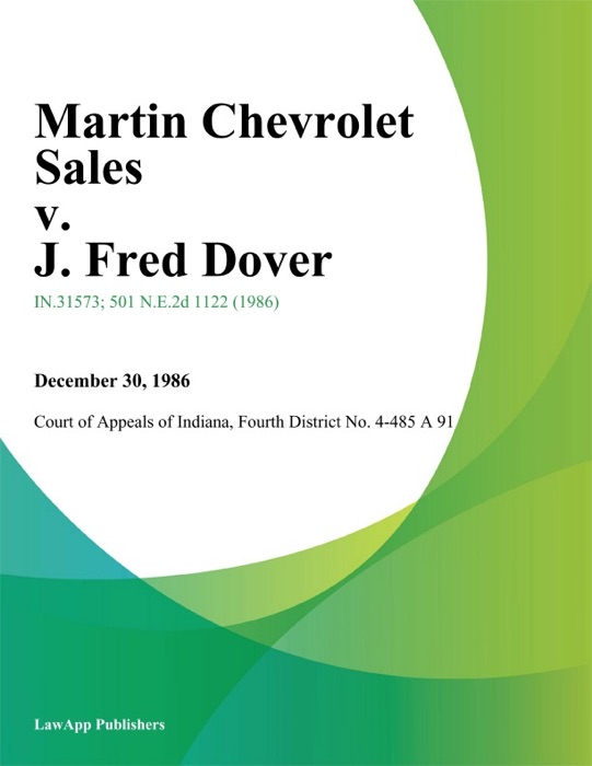 Martin Chevrolet Sales v. J. Fred Dover