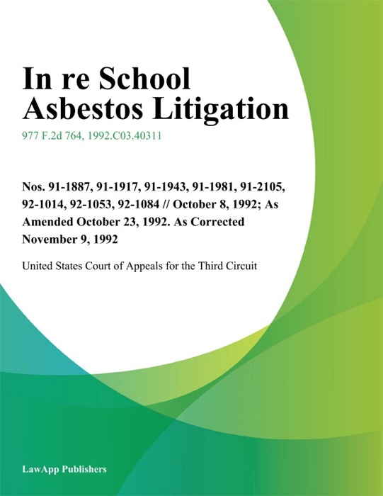 In Re School Asbestos Litigation