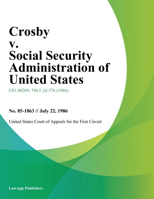 Crosby v. Social Security Administration of United States