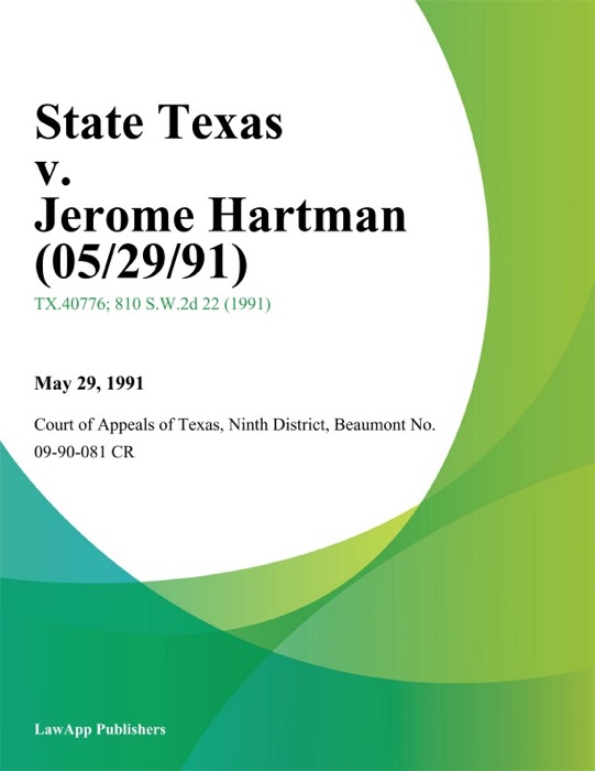 State Texas v. Jerome Hartman