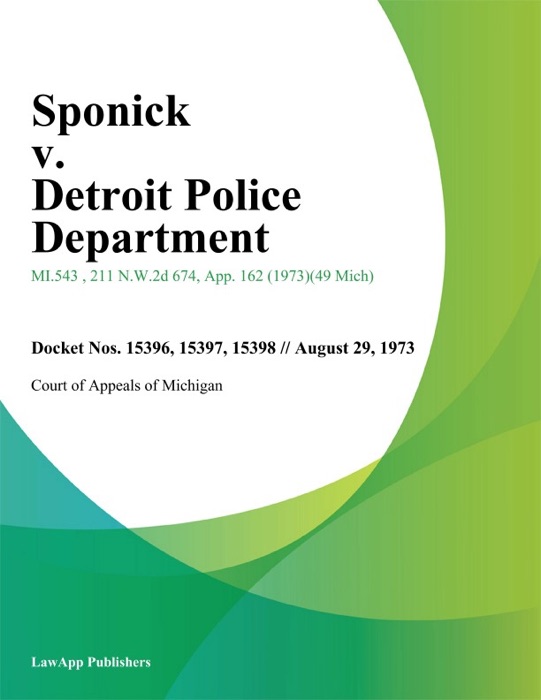 Sponick v. Detroit Police Department