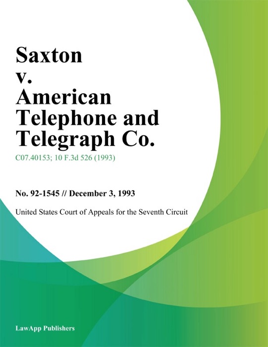 Saxton v. American Telephone and Telegraph Co.