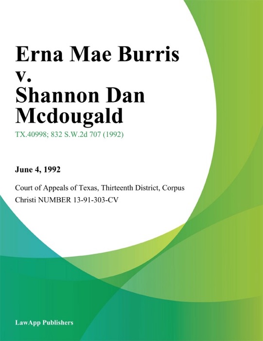 Erna Mae Burris v. Shannon Dan Mcdougald