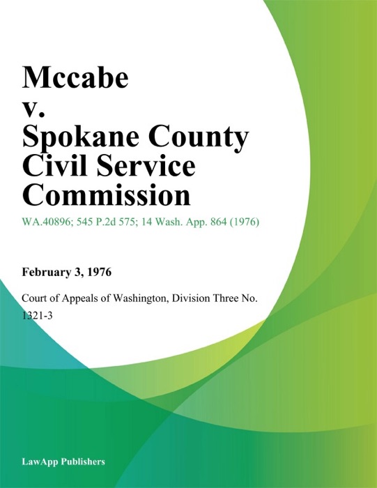 Mccabe v. Spokane County Civil Service Commission