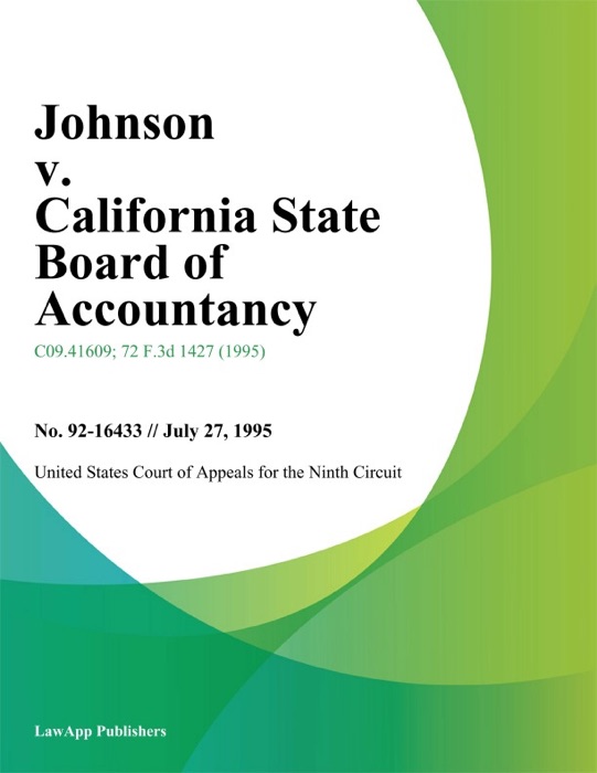 Johnson V. California State Board Of Accountancy