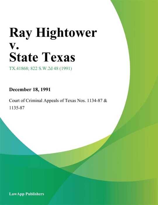 Ray Hightower v. State Texas