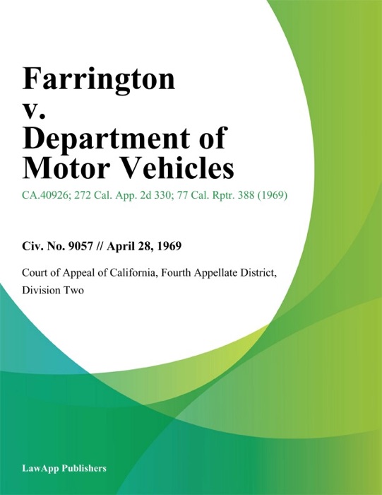 Farrington v. Department of Motor Vehicles