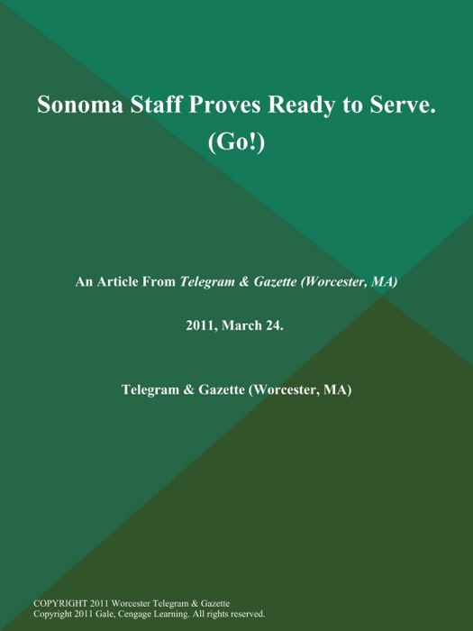 Sonoma Staff Proves Ready to Serve (Go!)