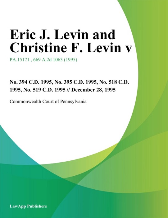 Eric J. Levin and Christine F. Levin V.