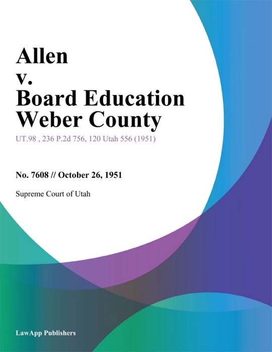 Allen v. Board Education Weber County