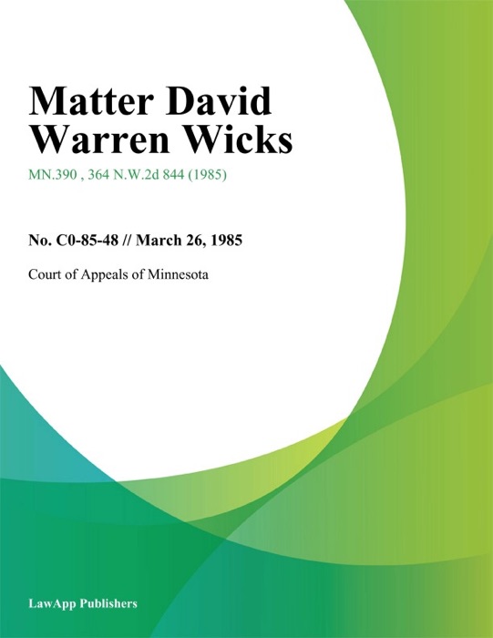 Matter David Warren Wicks