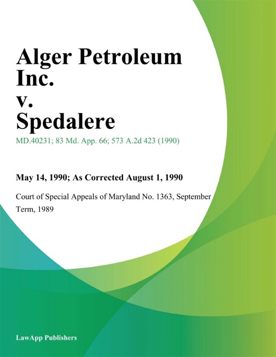 Alger Petroleum Inc. v. Spedalere