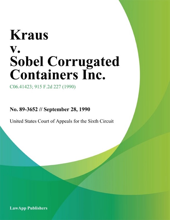 Kraus V. Sobel Corrugated Containers Inc.