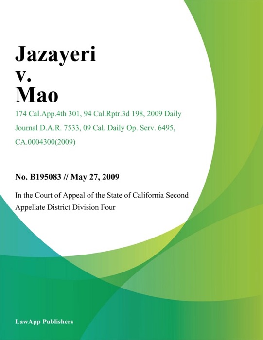 Jazayeri v. Mao