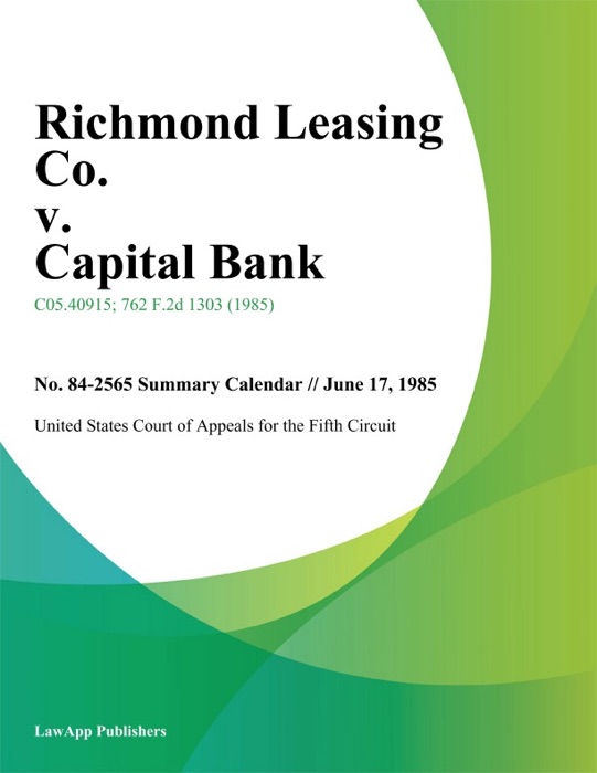 Richmond Leasing Co. v. Capital Bank