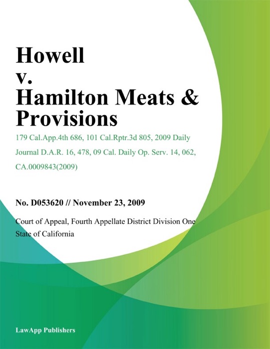 Howell v. Hamilton Meats & Provisions