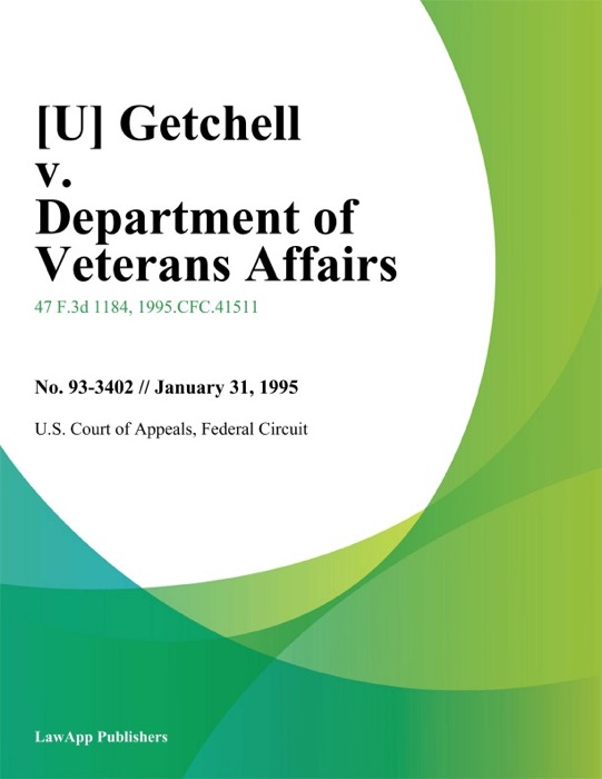 Getchell v. Department of Veterans Affairs