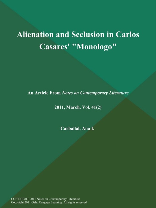 Alienation and Seclusion in Carlos Casares' 