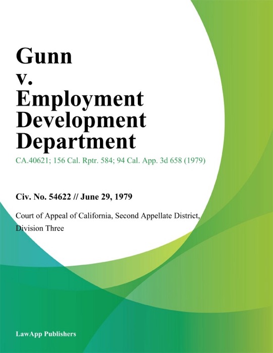 Gunn v. Employment Development Department