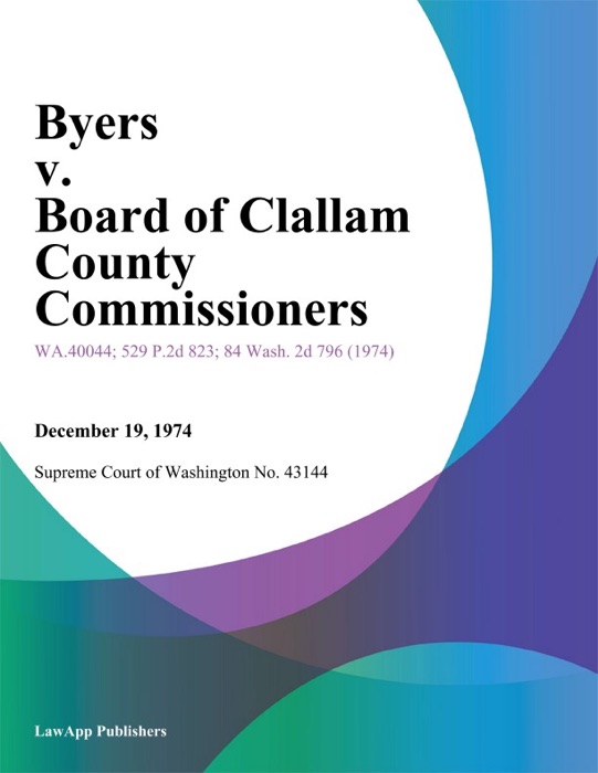 Byers V. Board Of Clallam County Commissioners