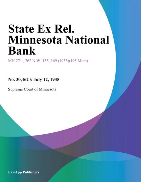 State Ex Rel. Minnesota National Bank